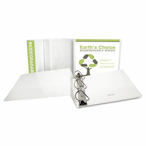 Samsill 16937 EcoChoice Recycled Angle-D Ring View Binder  1    White