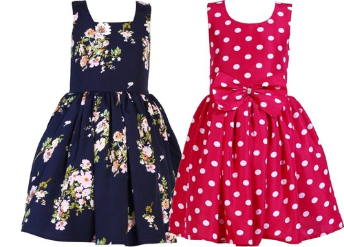 Midi/Knee Length Casual Dress (Multicolor, Sleeveless) PACK OF 2