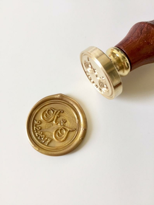 Calligraphy initials Wedding Wax Seal Stamp