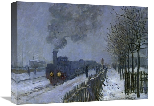 Global Gallery GCS-278723-22-142 22 in. Train in the Snow, 1875 Ar