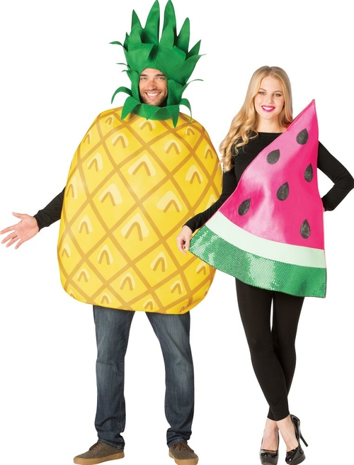 Rasta Imposta GC10159 Pineapple & Watermelon Couples Costume