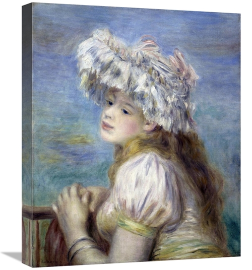 Global Gallery GCS-279698-22-142 22 in. Young Girl in a Lace Hat Art P