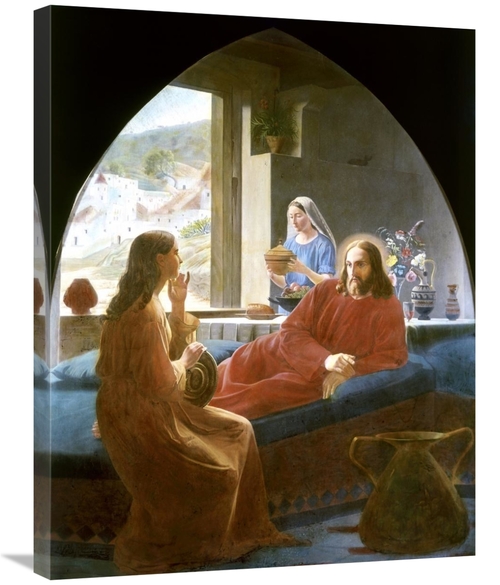 Global Gallery GCS-277259-30-142 30 in. Jesus with Mary & Martha Art P