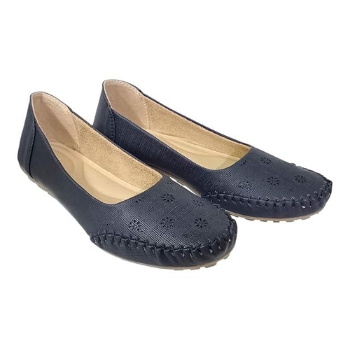 Women's Woven Desing Bellies (Size-UK-5) (COLOR-BLUE)