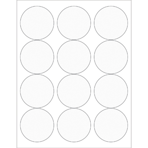 Box Partners LL232CL 2.5 in. Clear Circle Laser Labels - Pack of 1200