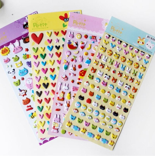 DIY Cute 3D Soft Sponge Bubble Animal Stickers for