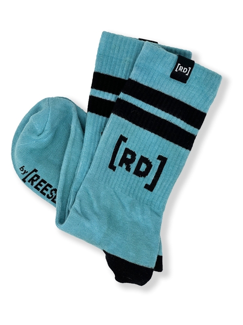 Striped Calf Socks - Teal