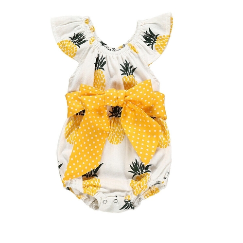 Cute Pineapple Pretty Infant Baby Girls Bodysuit