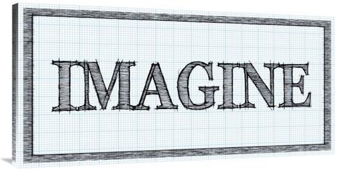 Global Gallery GCS-453838-2448-142 24 x 48 in. Sketched Words - Imagin