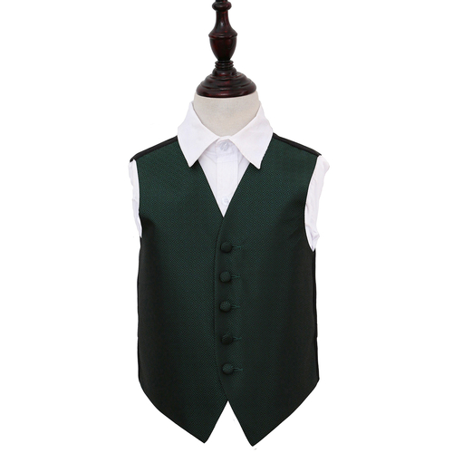 Greek Key Waistcoat - Boys - Dark Green, 30'