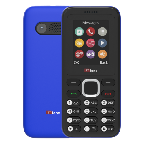 TTfone TT150 Blue Dual SIM Mobile with USB Cable, EE Pay As You Go