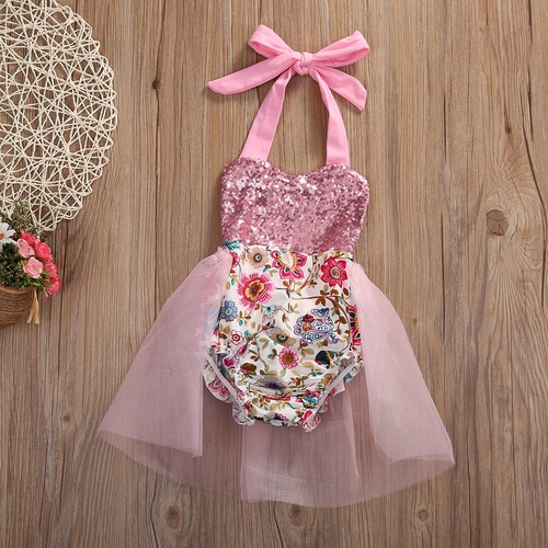 Sequin Baby Girl Romper Clothes Summer Cute