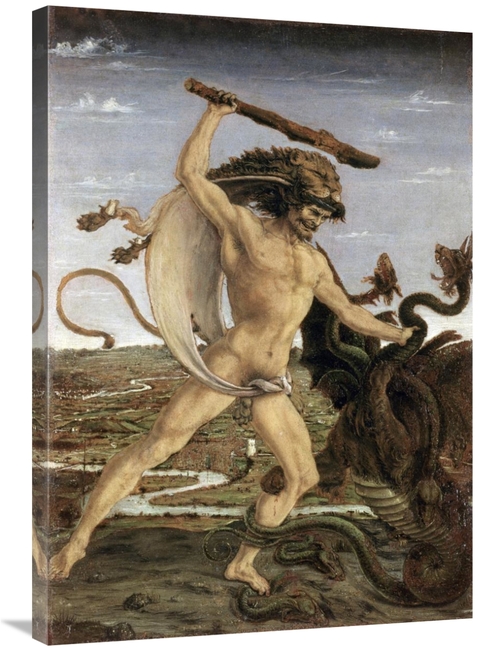 Global Gallery GCS-279452-36-142 36 in. Hercules & the Lernaean Hydra 