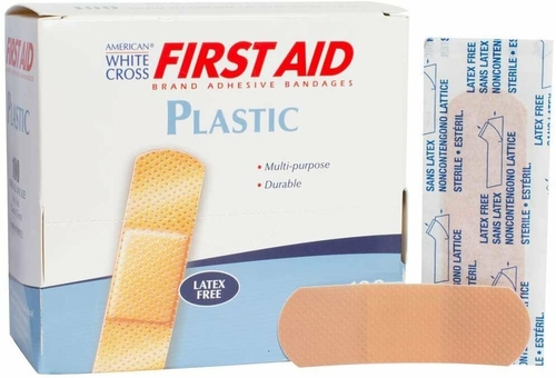 Dukal Pack of 7500 Adhesive Bandages in Bulk. Plastic Bandages 1" x 3"