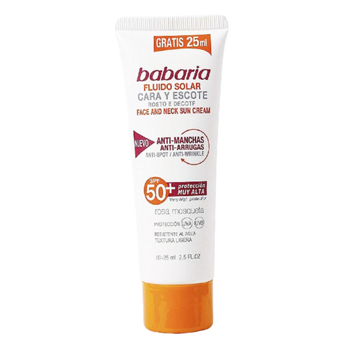 Facial Sun Cream SOLAR ADN SENSITIVE Babaria Spf 50 (75 ml) (Unisex)