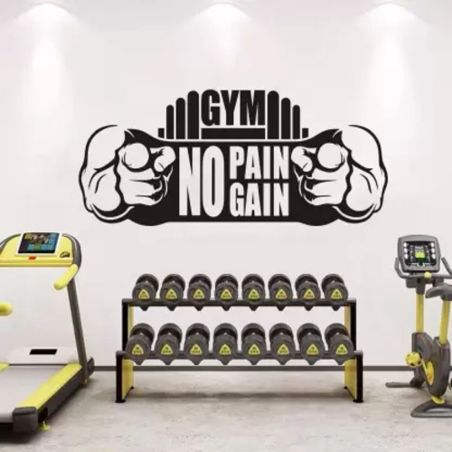 100 Cm A Large Finger No Pain No Gain Self Adhesive Sticker (Pack Of