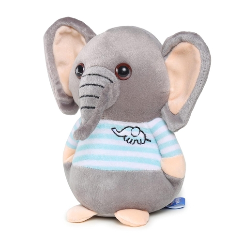 Soft Animal Plush Elephant Toy 20cm, Blue & Grey