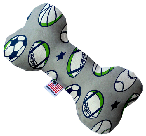 Mirage Pet 1255-CTYBN6 Sports & Stars Canvas Bone Dog Toy - 6 in.