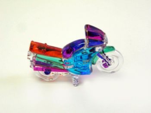 Belco 8219 Hand painted Crystal Motorcycle Figurine