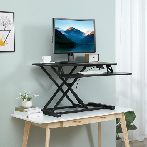 Vinsetto Standing Desk Converter 33 Inches Stand up Desk Riser, Height