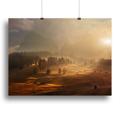 Morning On Alpine Meadow Canvas Print or Poster