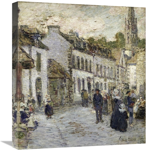 Global Gallery GCS-277858-22-142 22 in. Street in Pont Aven in Evening