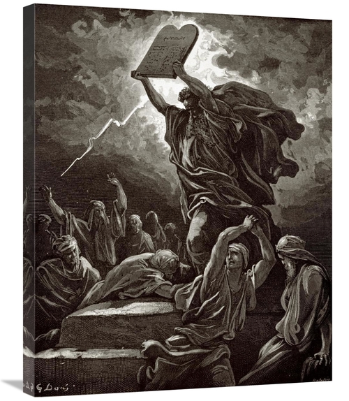 Global Gallery GCS-277424-30-142 30 in. Moses Breaking the Tablets of 