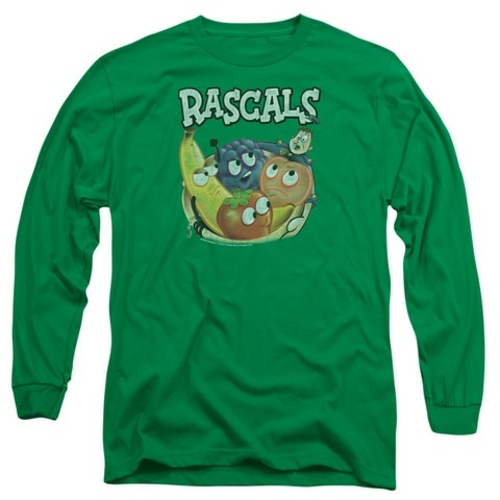 Trevco Dubble Bubble-Rascals - Long Sleeve Adult 18-1 Tee - Kelly Gree