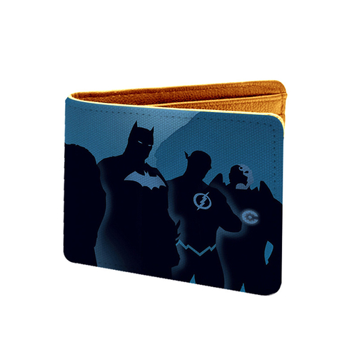 Super Hero  Design Blue Canvas, Artificial Leather