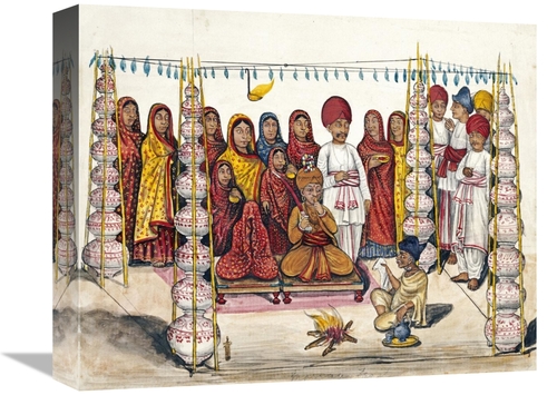 Global Gallery GCS-268208-16-142 16 in. Scenes from a Marriage Ceremon