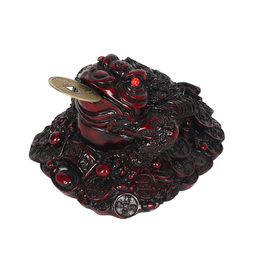 8cm Red Money Toad With Coin