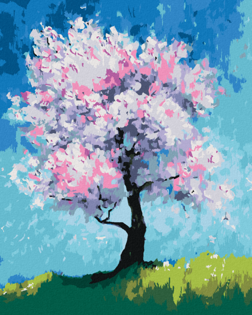 Paint by Numbers - FLOWERING CHERRY TREE