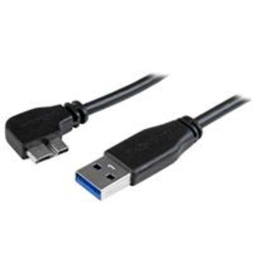 StarTech.com USB3AU1MLS 1m Slim Micro USB 3.0 Cable Male to Male Left-