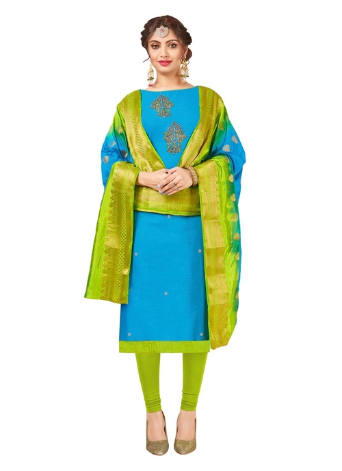 Generic Women's South Slub Cotton Salwar Material