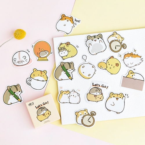 45PCS/PACK Cute Guinea Pig Sticker Marker