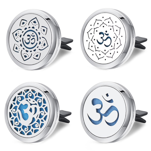 Yoga Stainless Steel Locket Car Clips Accessories