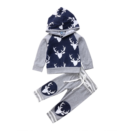 Common Deers Fall Navy Blue Newborn Baby Boys