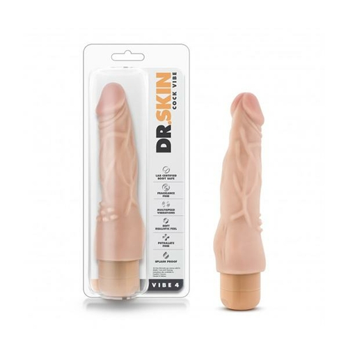 Dr Skin Cock Vibe 4 8 Inch Vibrating Cock Beige