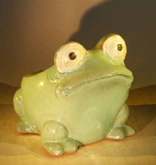 Light Blue Frog Planter7.0" x 9.0" x 7.5"