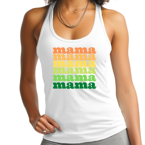 Womens Fitness Tank Top Graphic T-shirt - Mama Celebrating Mothers