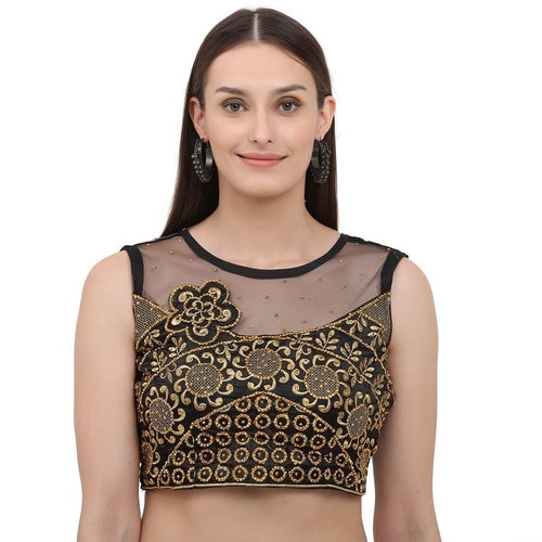 Solid Crop Top For Women And Girls Black