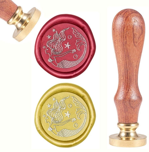 Sealing Wax Stamps Mermaid Retro Wood Stamp Wax Seal