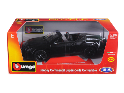 Bentley Continental Supersports Convertible Matt Black 1/18 Diecast