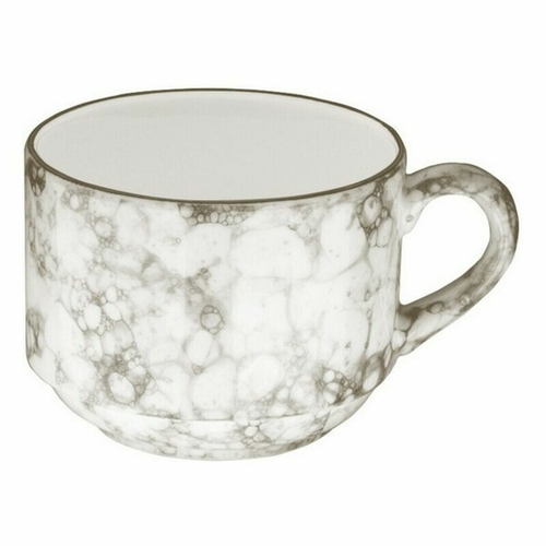 Cup Gourmet Porcelain White/Brown (9 cl)