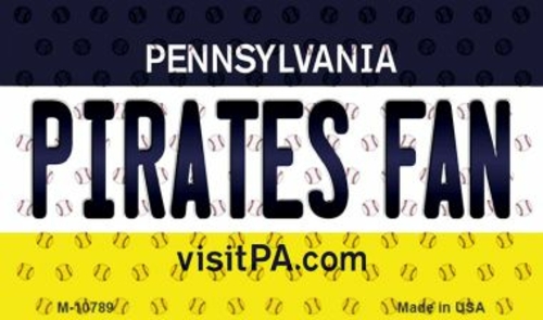 Smart Blonde M-10789 Pirates Fan Pennsylvania State License Plate Magn