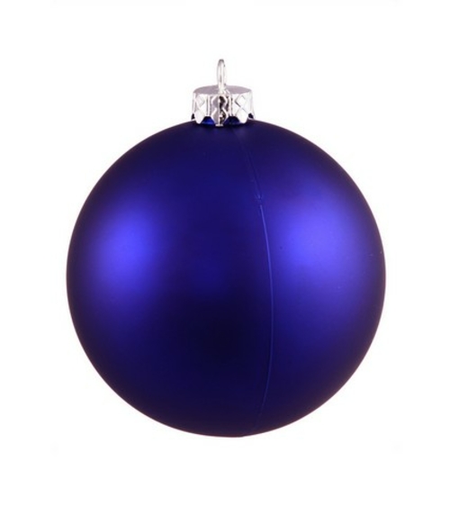 NorthLight Shatterproof Matte Cobalt Blue Christmas Ball Ornament,