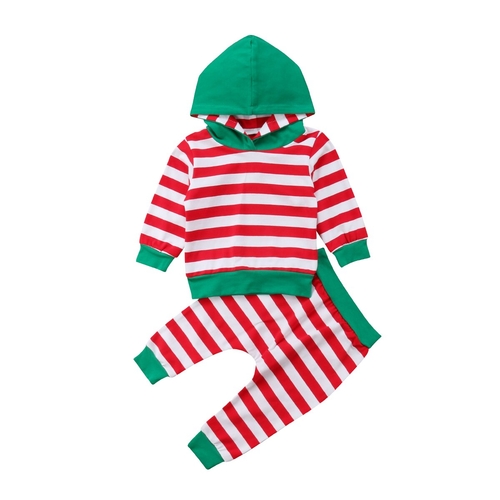 Kids Xmas Hooded Clothes Newborn Baby Boys Girls