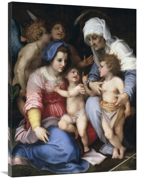 Global Gallery GCS-277354-40-142 40 in. Holy Family with Angels Art Pr