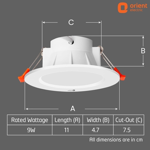 Electric 9W LED Downlight | 765 Lumens | Energy Saving | Up to 4 kV