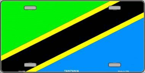 Smart Blonde LP-4159 Tanzania Flag Metal Novelty License Plate